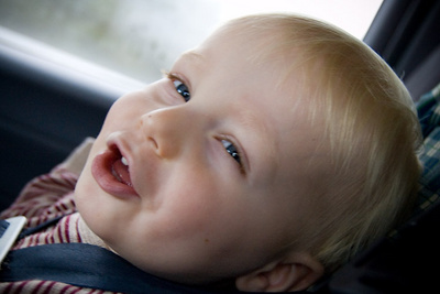 In the middle of saying 'Noni' (photograph taken by Veronika)