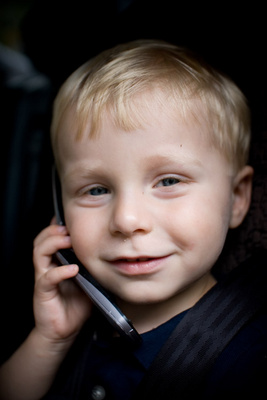 Happy to hear his mama's voice over the phone in Minnesota