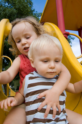 He gets by with a little help from his sister