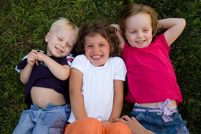 Three bellies waiting to be tickled