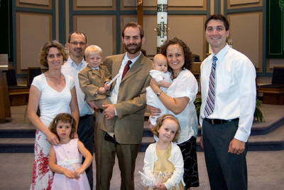 Nikola had lots of support on his baptism day