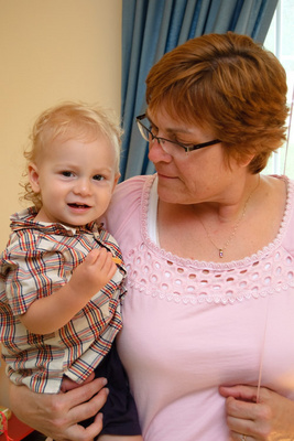 Nikola finds solace in Grandma's arms