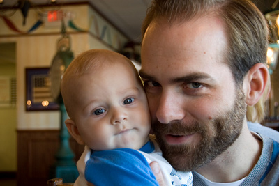 Papa and the Chunky Peanut get the vacation started right with a big breakfast