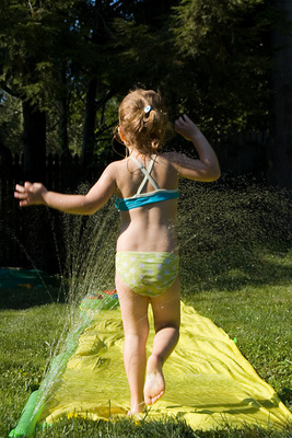 Charging into a Labor Day slip 'n slide
