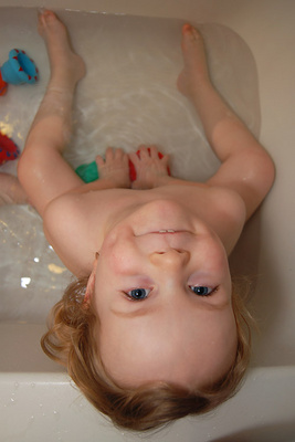 Monkey in the bathtub