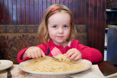 Veronika in pasta heaven