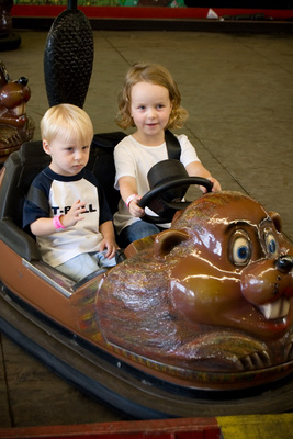 These kids take their bumper cars seriously