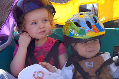 Couldn't care less about their first bike ride together