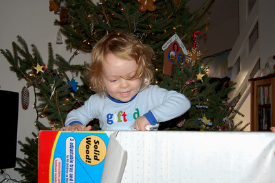 Eagerly digging in