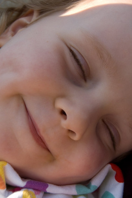 Little Noni baby newborn, pretend sleeping