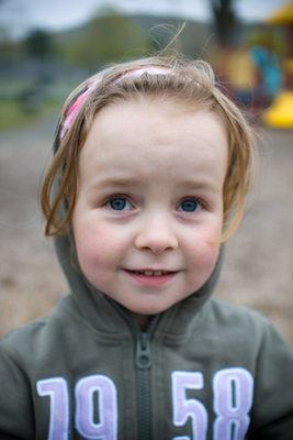 Reluctant to leave the park, even on a cold day