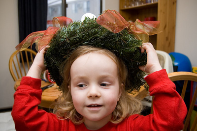 Wearable wreaths are in this Advent