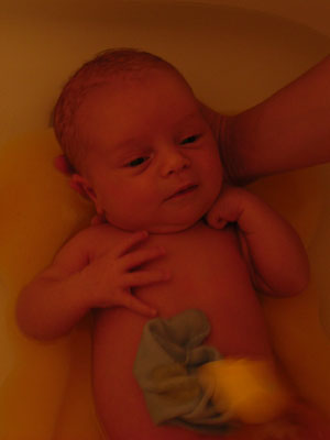 First bath!